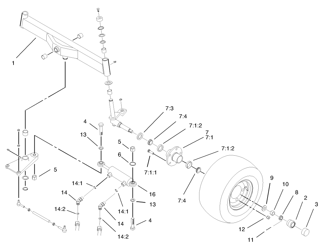 2 Wheel Drive Axle Assembly