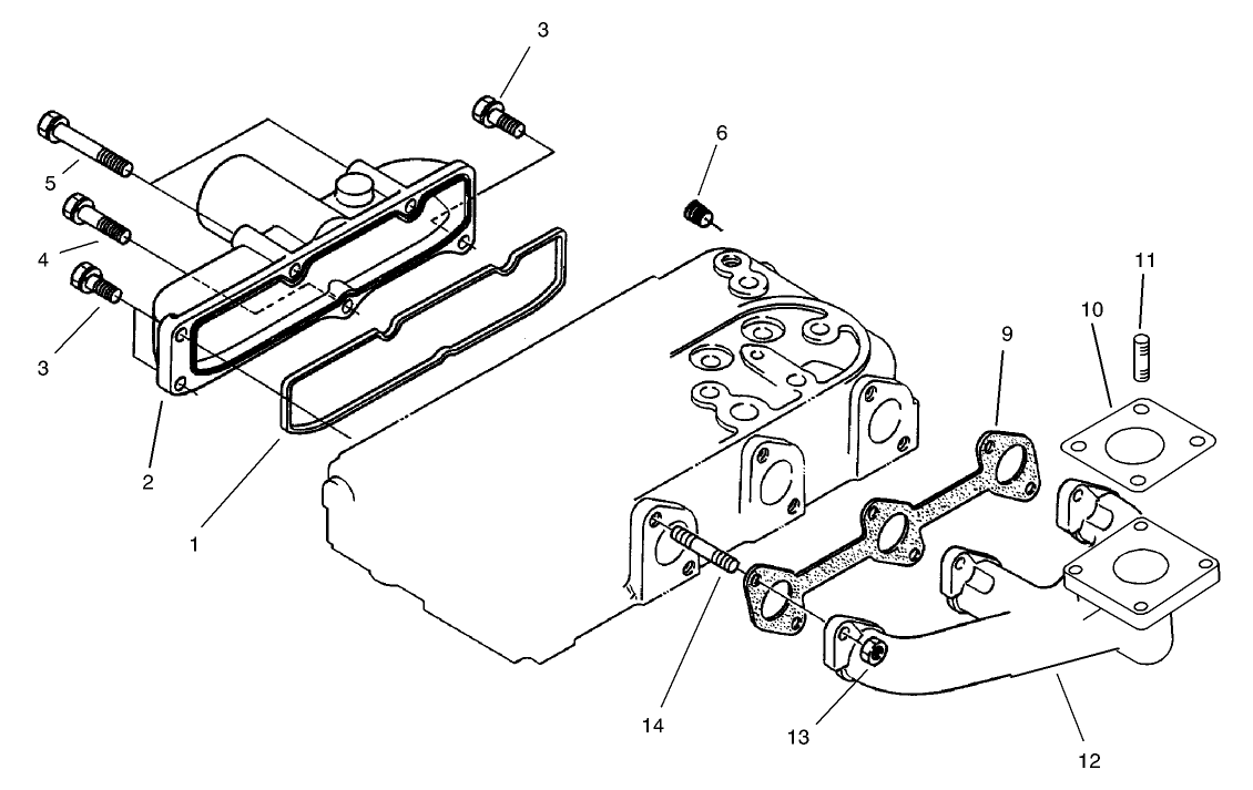 Exhaust Manifold and Gasket Assembly