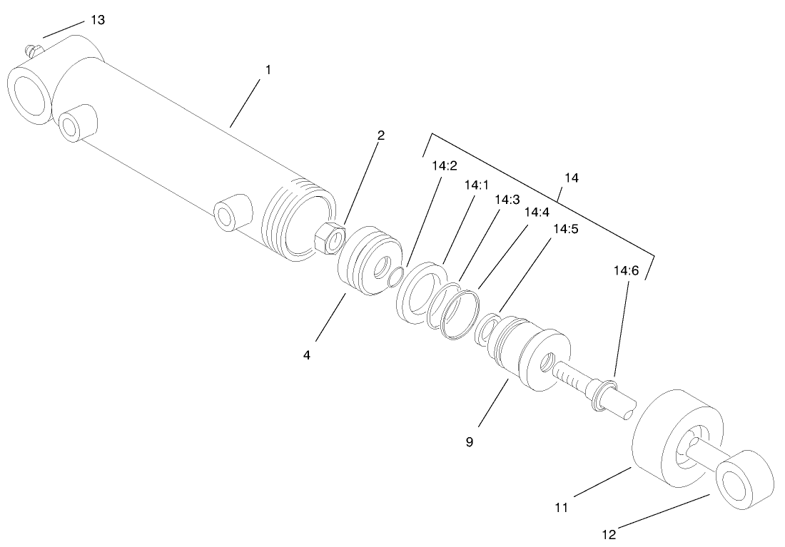 Hydraulic Cylinder Assembly No. 98-3945