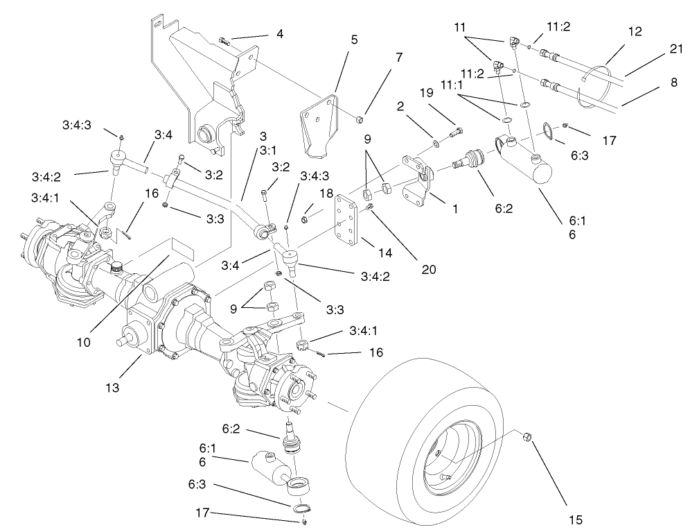 4 Wheel Drive Rear Axle Assembly (only on: 03551)