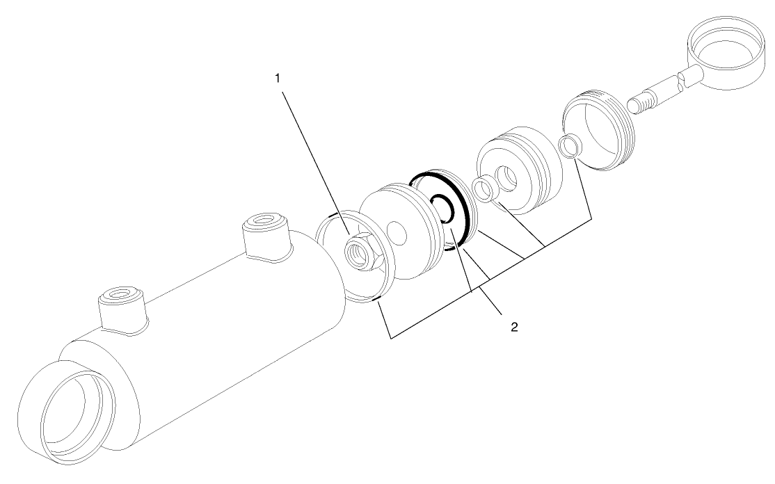 Hydraulic Cylinder Assembly No. 98-8163 (only on: 03551)