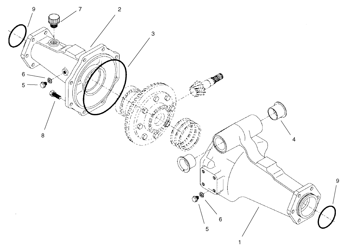 Rear Axle Assembly No. 98-3925 (Continued) Axle Support Assembly