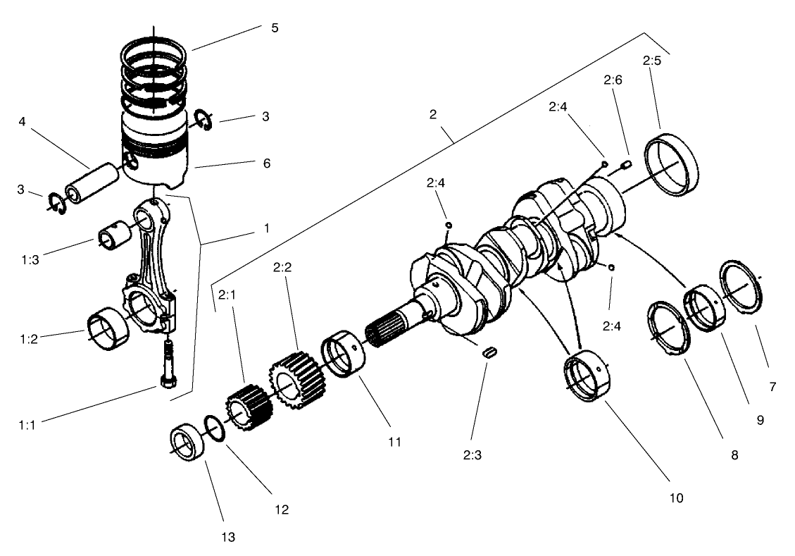 Piston and Crankshaft Assembly