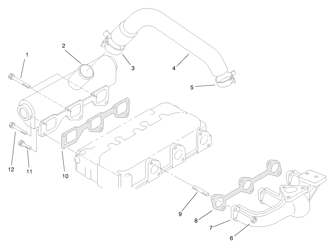 Exhaust Manifold and Gasket Assembly