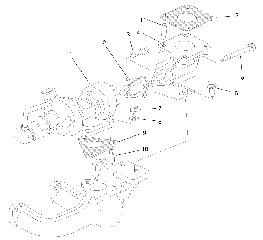 Exhaust Manifold and Gasket Assembly