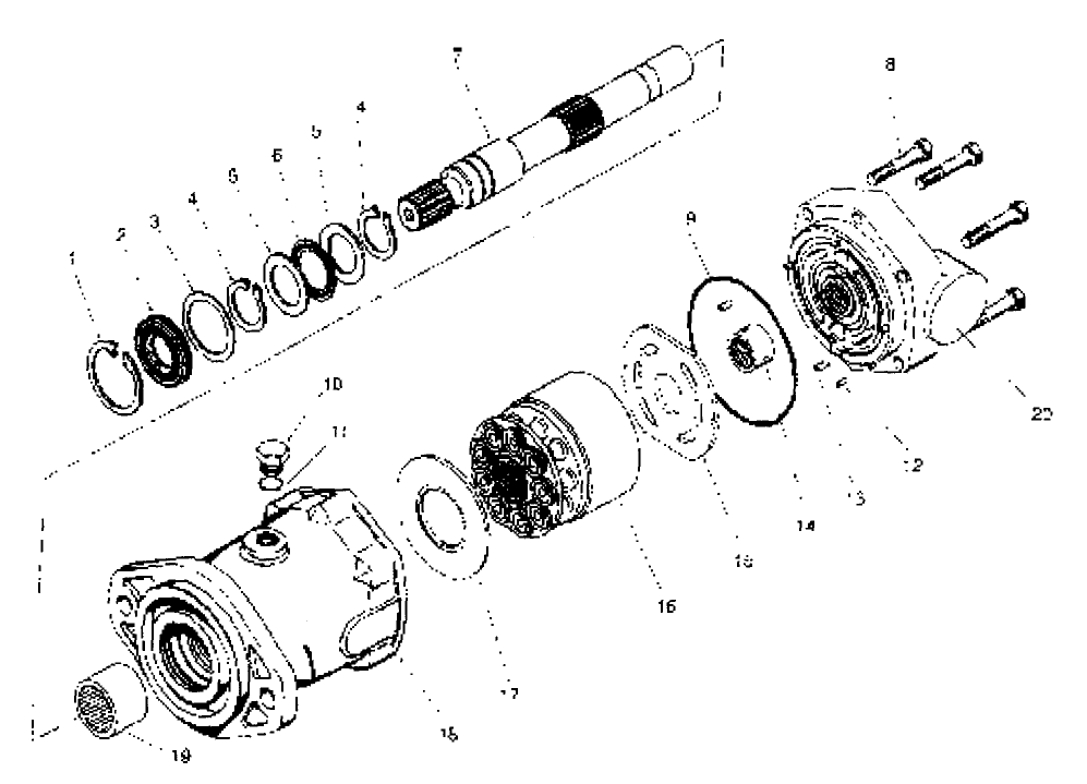 L.H. HYDRAULIC MOTOR ASM NO. 93-6488