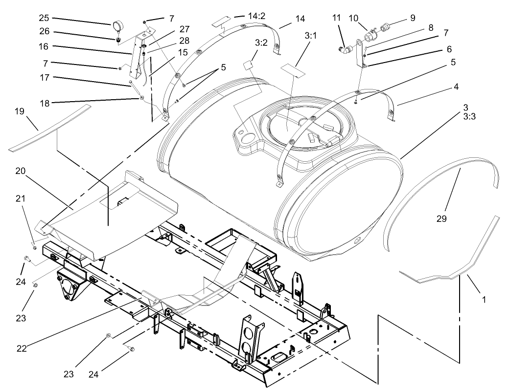 Tank and Saddle Assembly