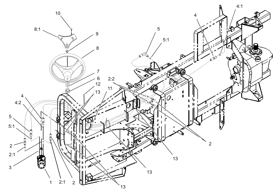 Hydraulic Hose Routing Assembly