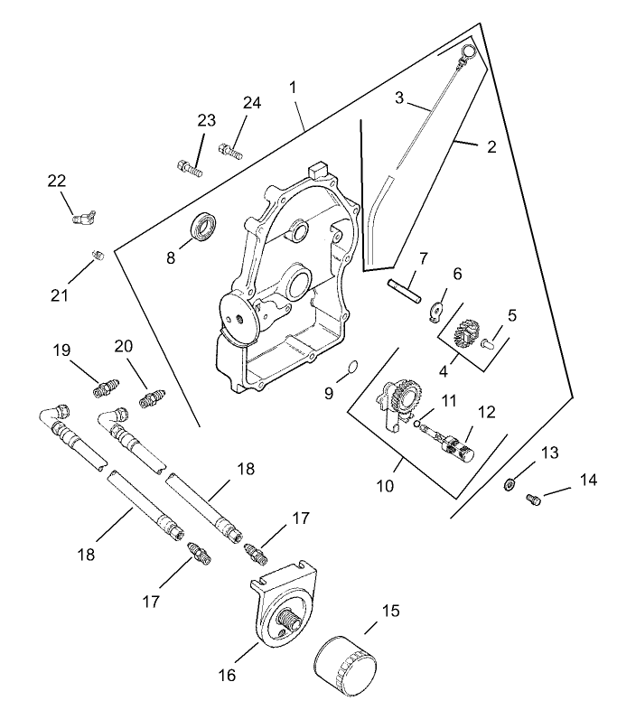 Oil Pan / Lubrication Assembly Kohler CH20S-64647