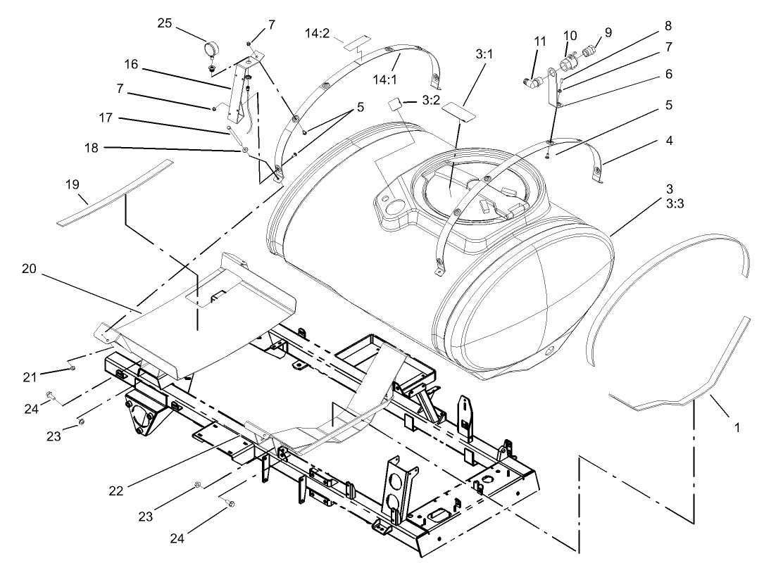 Tank and Saddle Assembly
