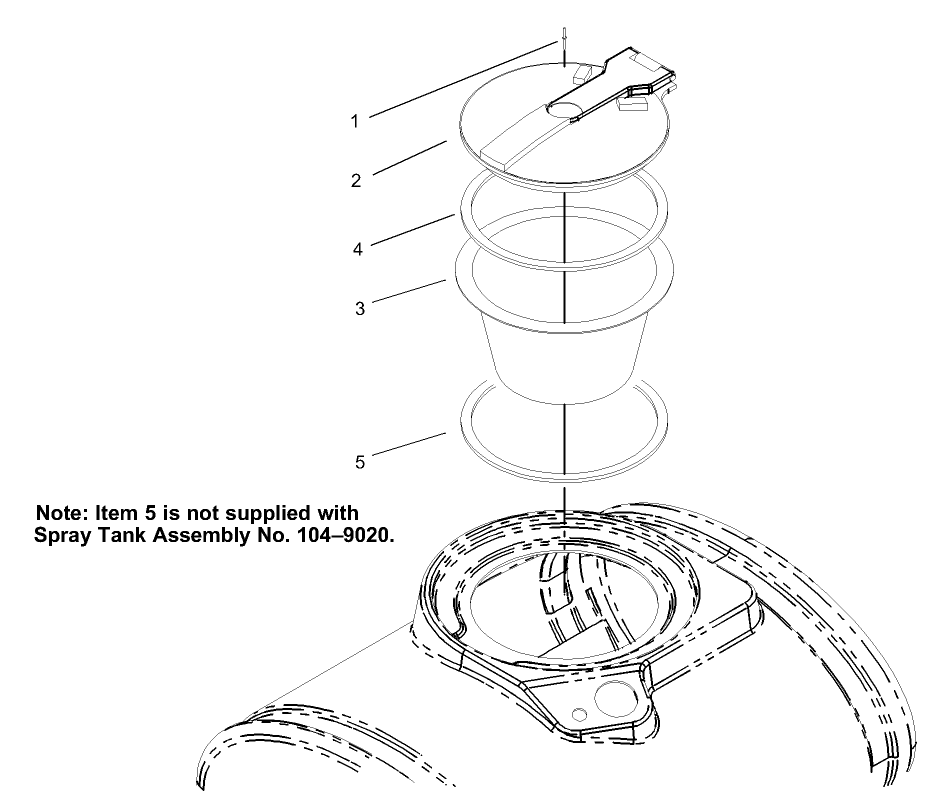 Spray Tank Assembly No. 104-9020