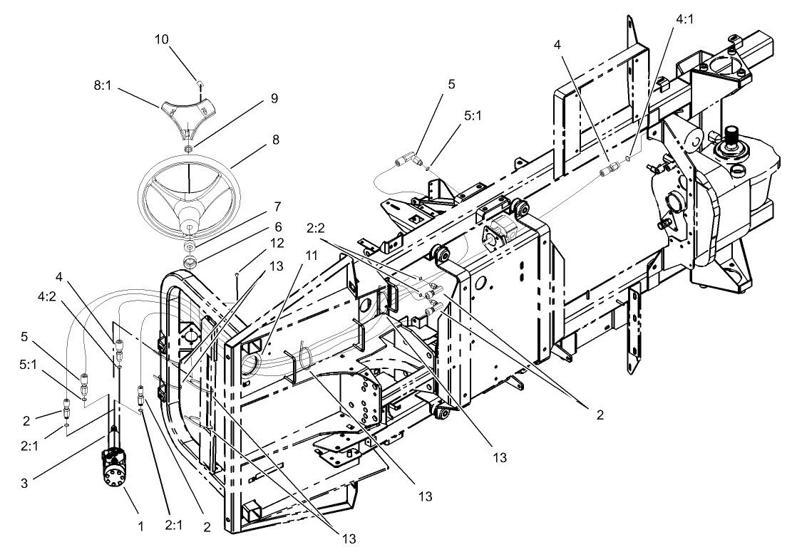 Hydraulic Hose Routing Assembly