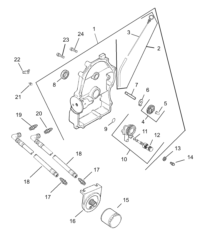 Oil Pan / Lubrication Assembly Kohler CH20S-64647