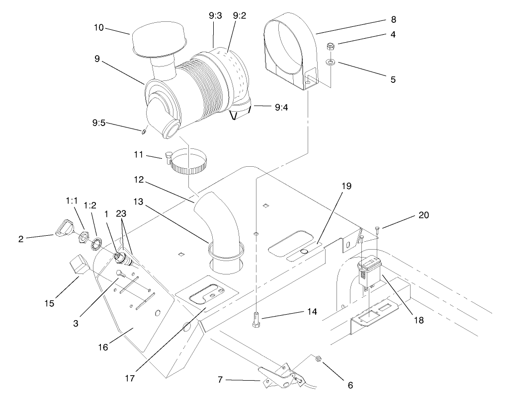 Air Cleaner and Control Panel Assembly