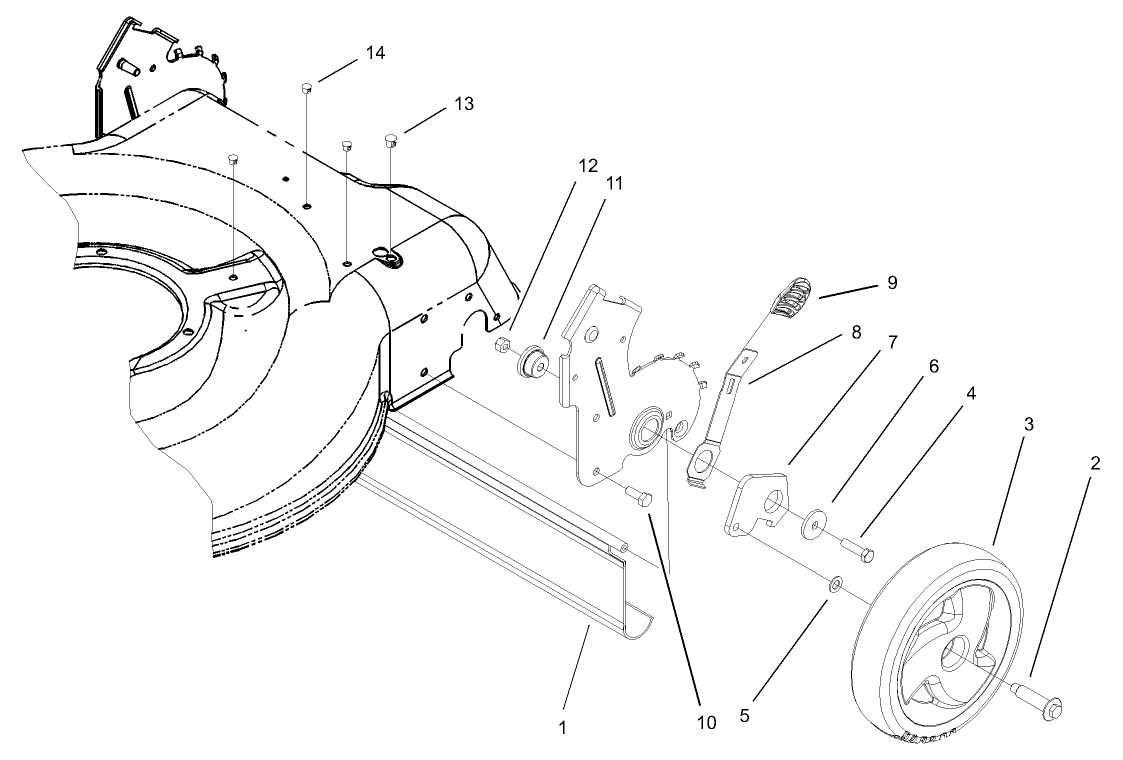 Rear Axle and Wheel Assembly