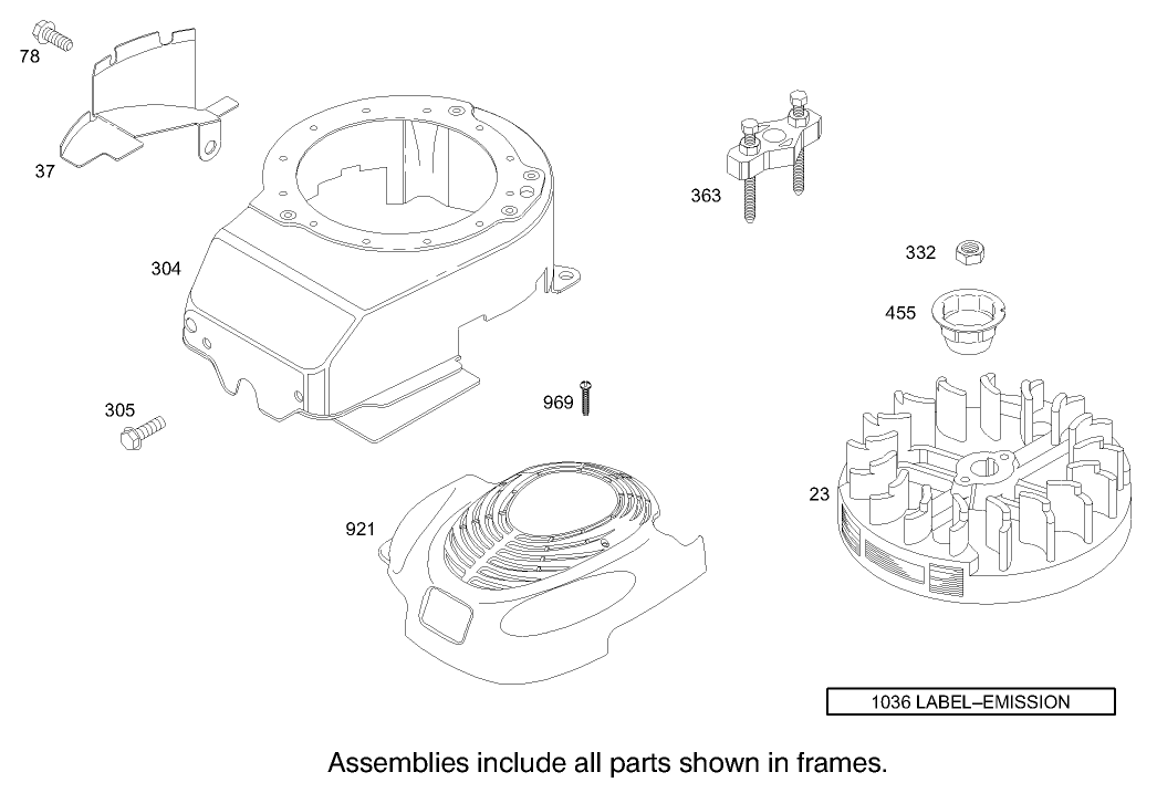 Blower Housing Assembly Engine Briggs and Stratton Model 123K02-0114-E1