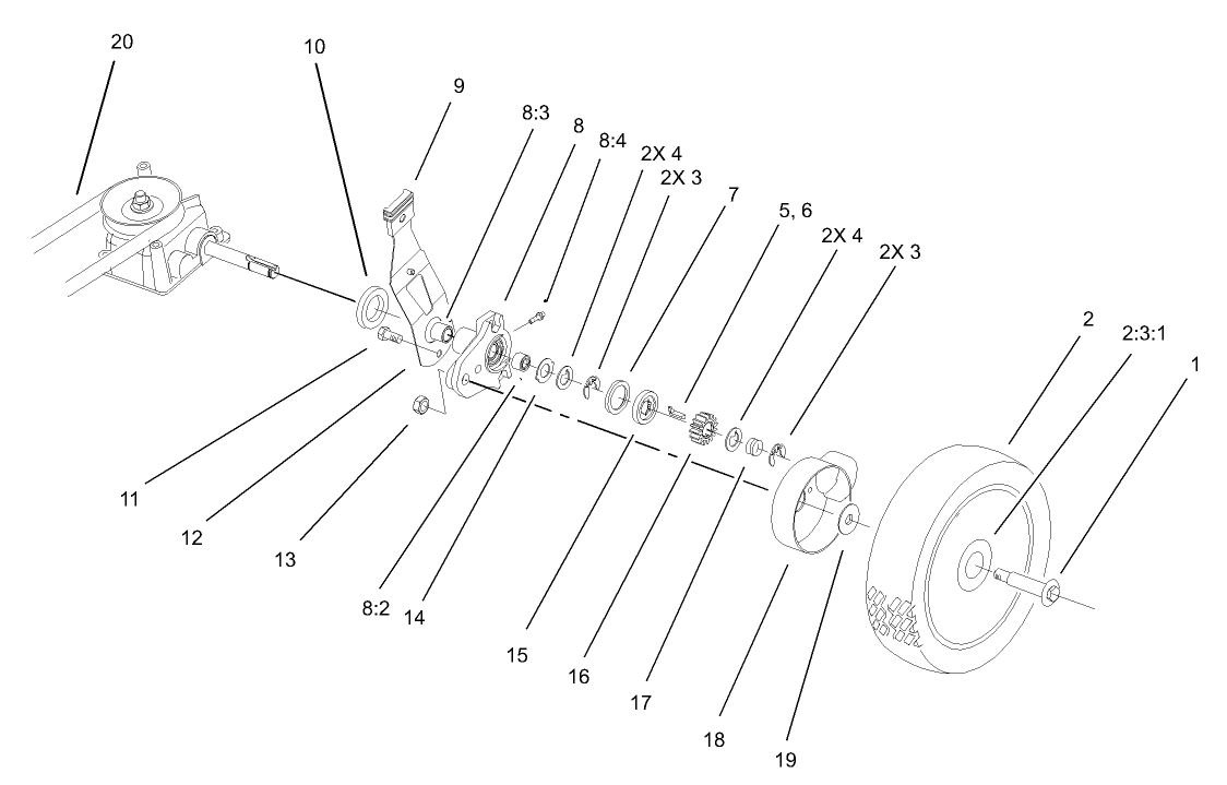 Gear Case and Wheel Assembly