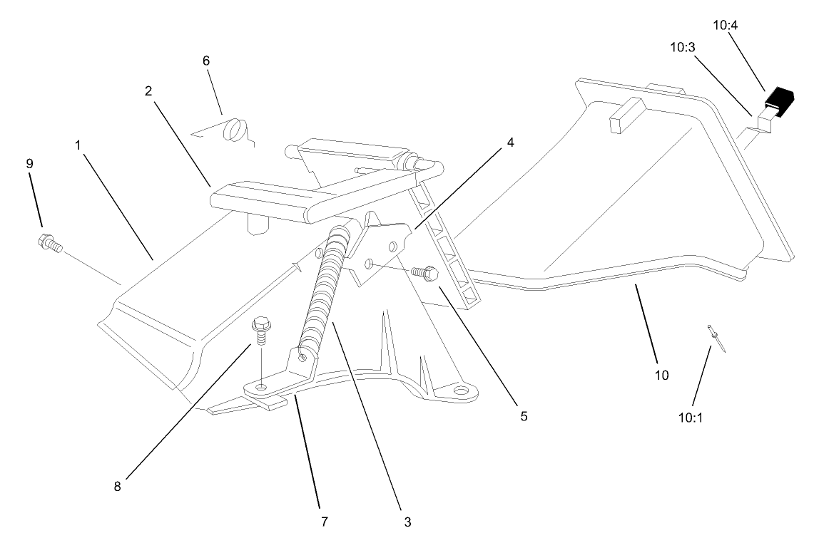 Rear Bag Discharge Chute Assembly (Model 20037 only)
