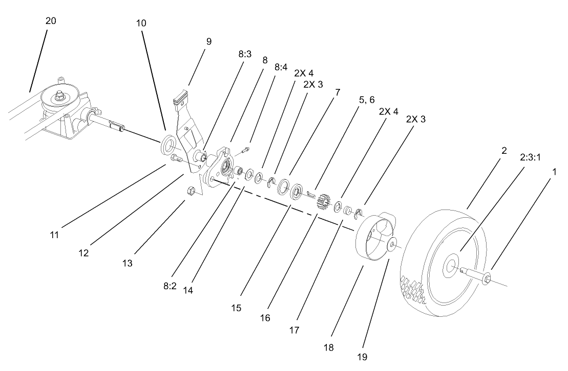Gear Case and Wheel Assembly