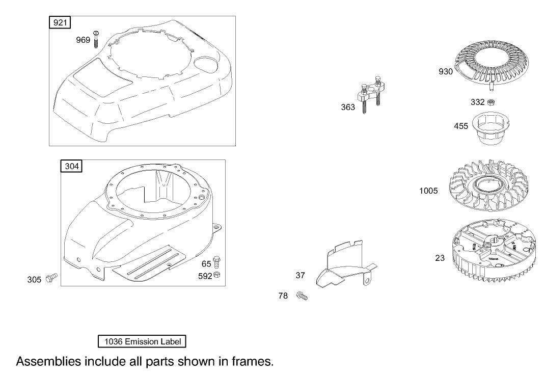 Blower Housing Assembly Briggs and Stratton Model 122602-0111-E1
