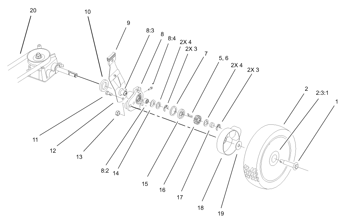 Gear Case and Wheel Assembly