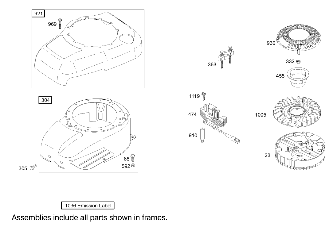Blower Housing Assembly Briggs and Stratton Model 122607-0118-E1