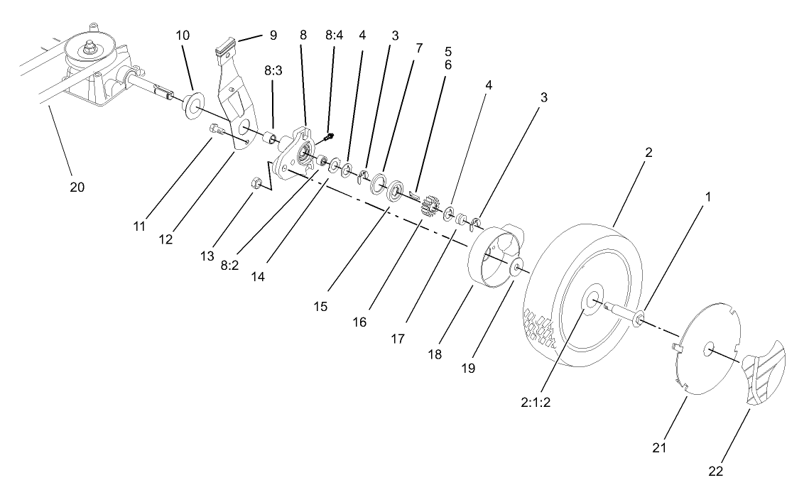 Gear Case and Wheel Assembly