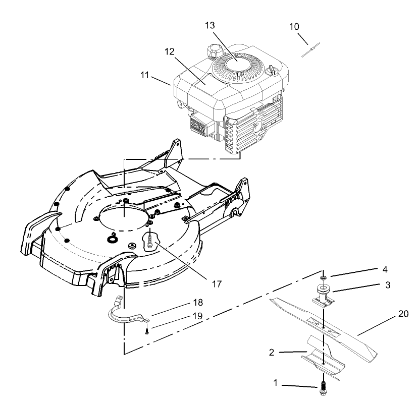 Engine and Blade Assembly