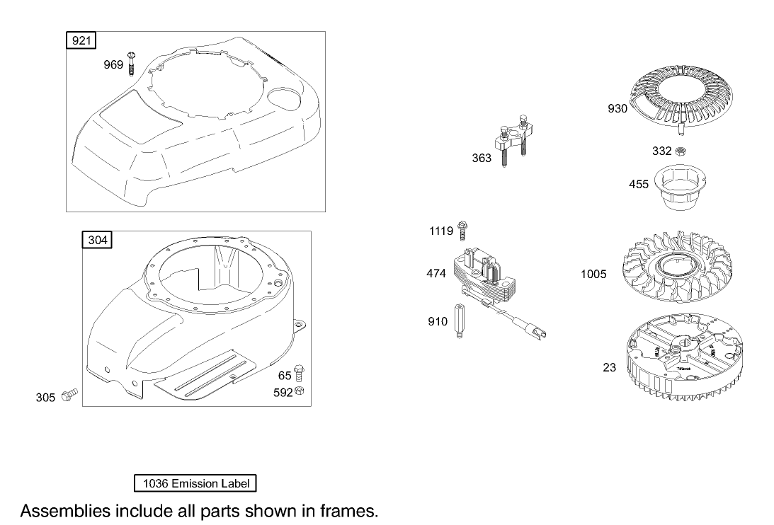 Blower Housing Assembly Briggs and Stratton Model 122607-0116-E1