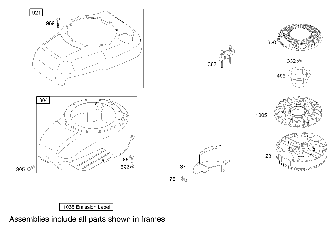 Blower Housing Assembly Briggs and Stratton Model 122602-0120-E1