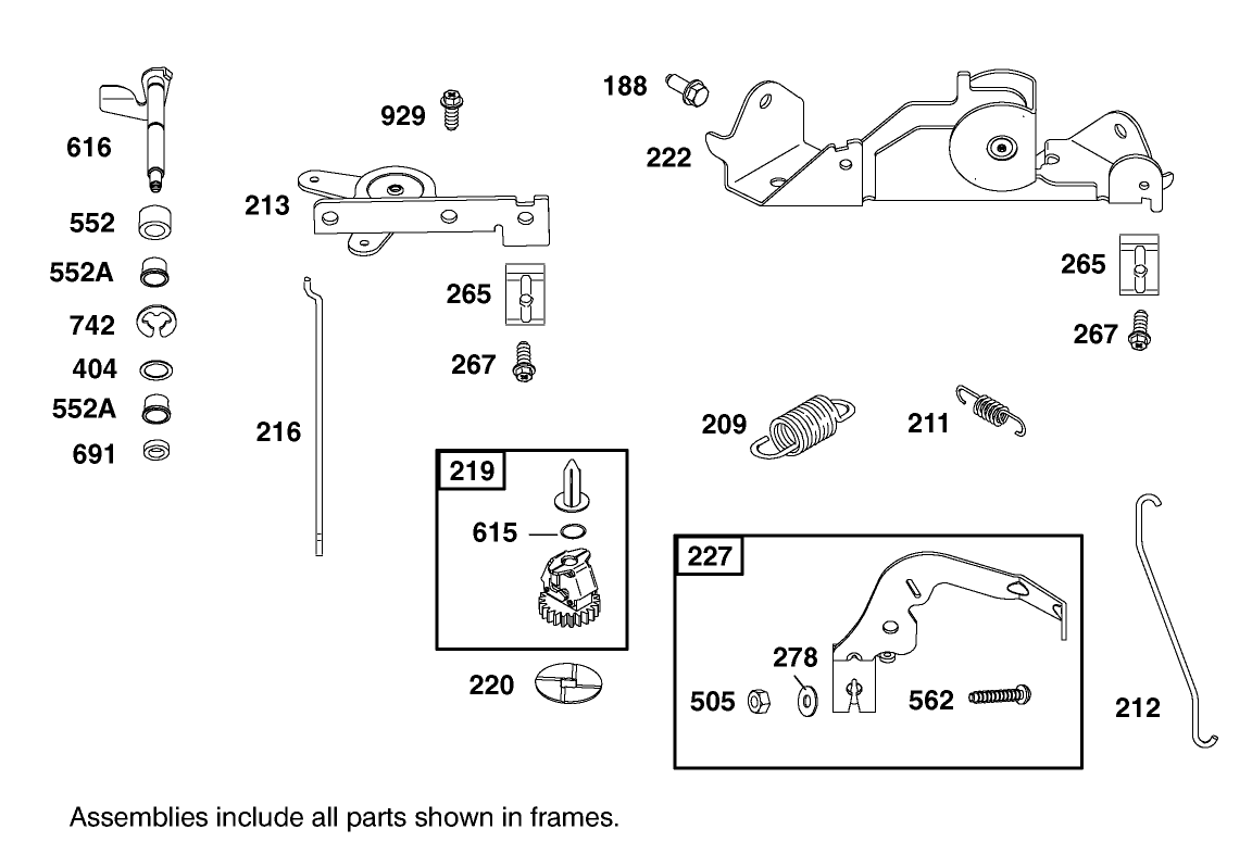 Governor Assembly Engine Briggs and Stratton Model 406777-0157-E1