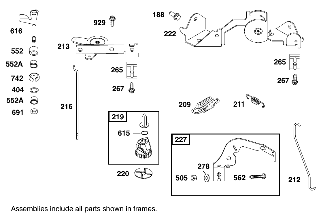Governor Assembly Engine Briggs and Stratton Model 406777-0157-E1