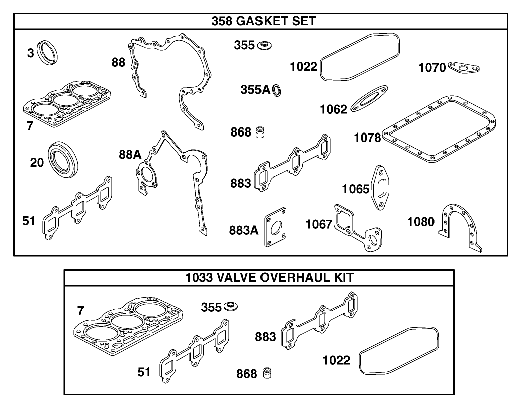 Gasket and Valve Overhaul Kit