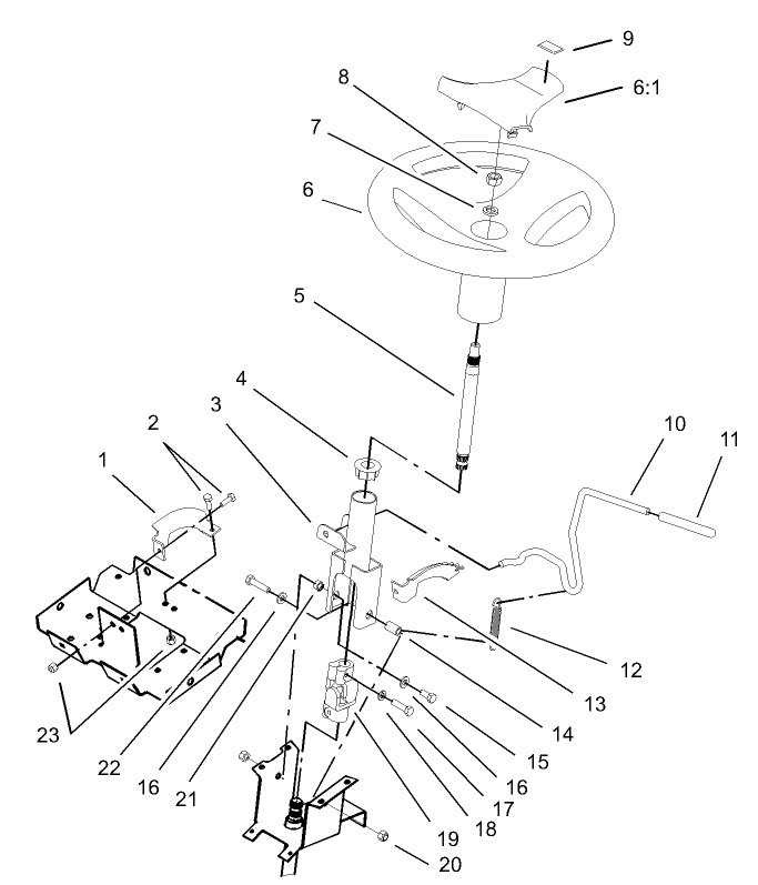 Steering Wheel and Tilt Assembly