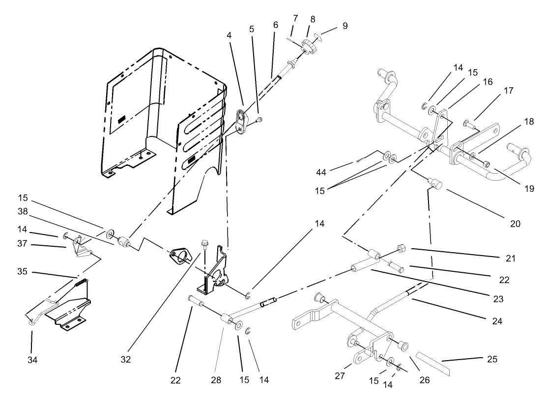 Lift Lever and HOC Assembly