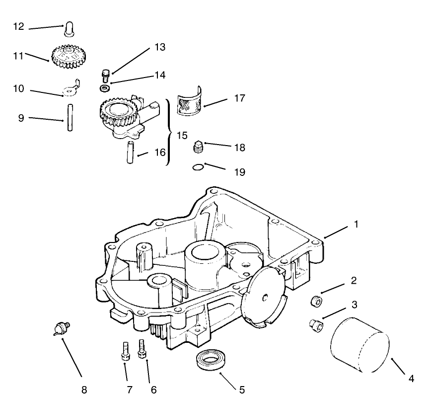 Group 3-Oil Pan/Lubrication Assembly Kohler Model No. CV20S-65531 and CV20S-65532