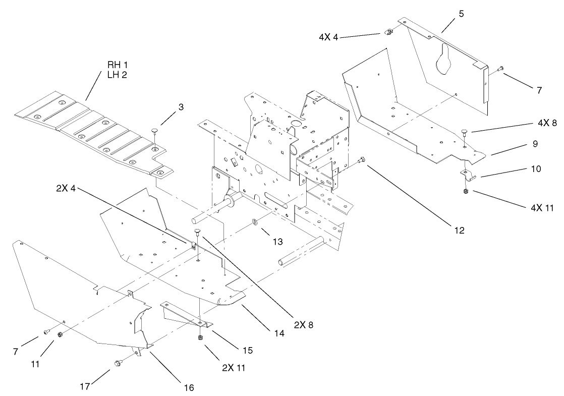 Footrest and Hoodstand Side Cover Assembly