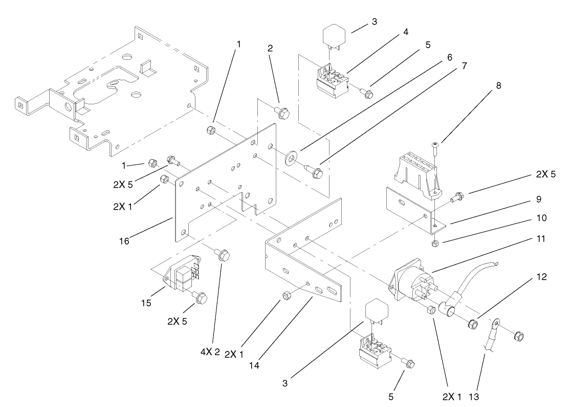 Hoodstand Electrical Mounting Assembly