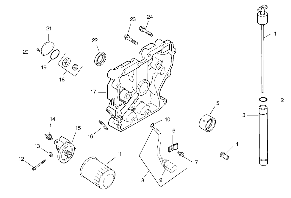 Oil Pan / Lubrication Assembly  Kohler CH15S-44533