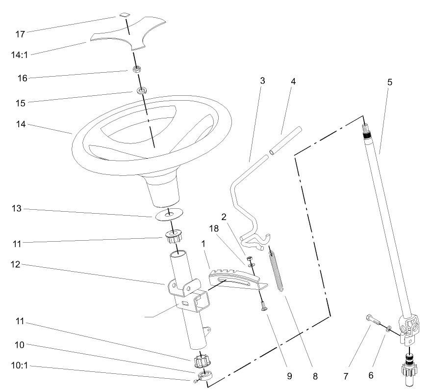 Manual Steering and Tilt Assembly