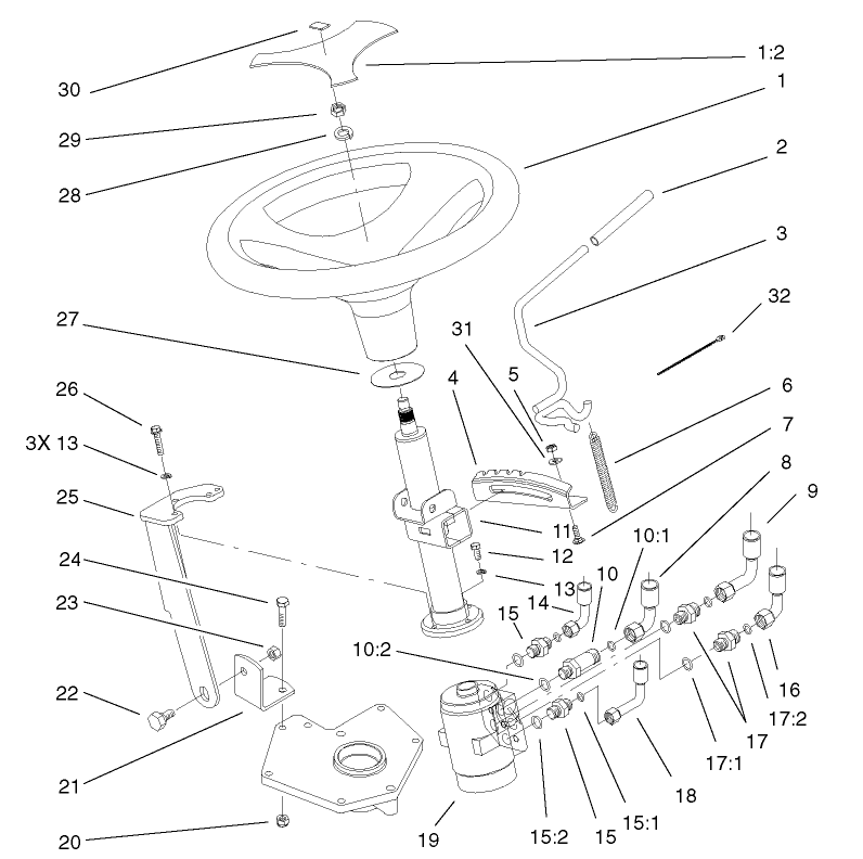 Power Steering & Tilt Assembly