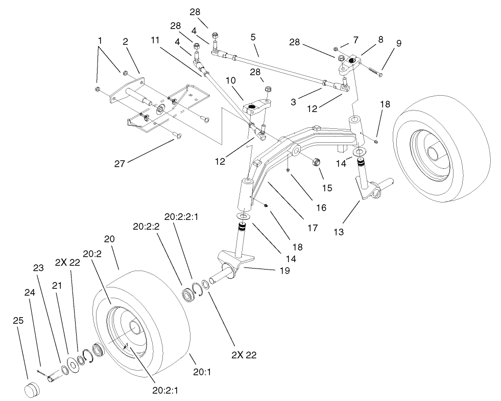 Tie Rods, Spindle & Front Axle Assembly