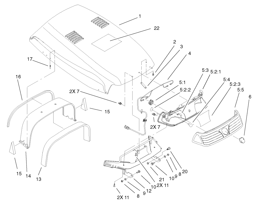 Hood & Headlight Assembly