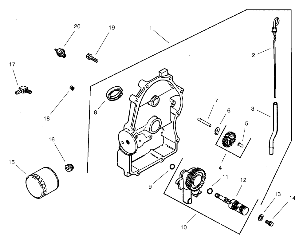 Oil Pan / Lubrication Assembly  Kohler CH22S-66545