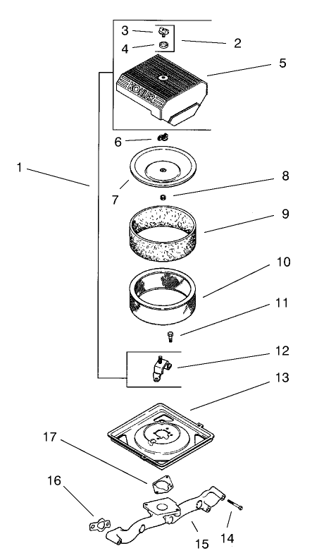 Air Intake / Filtration Assembly  Kohler CH22S-66545