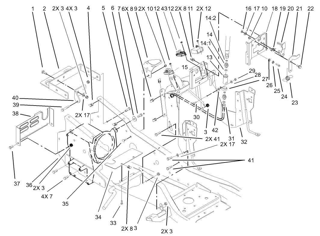 Steering Tower & Fuel Tank Support Assembly