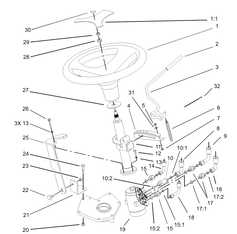 Power Steering & Tilt Assembly