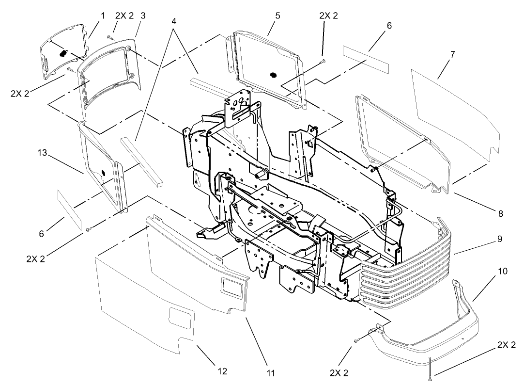 Grill & Side Panel Assembly