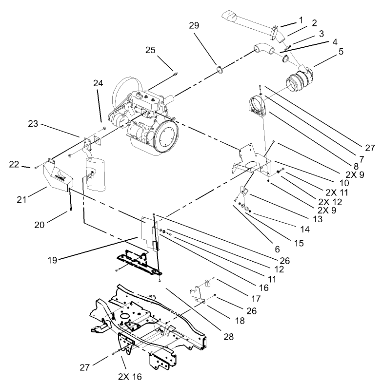 Liquid Cooled Diesel Engine Assembly (cont.)