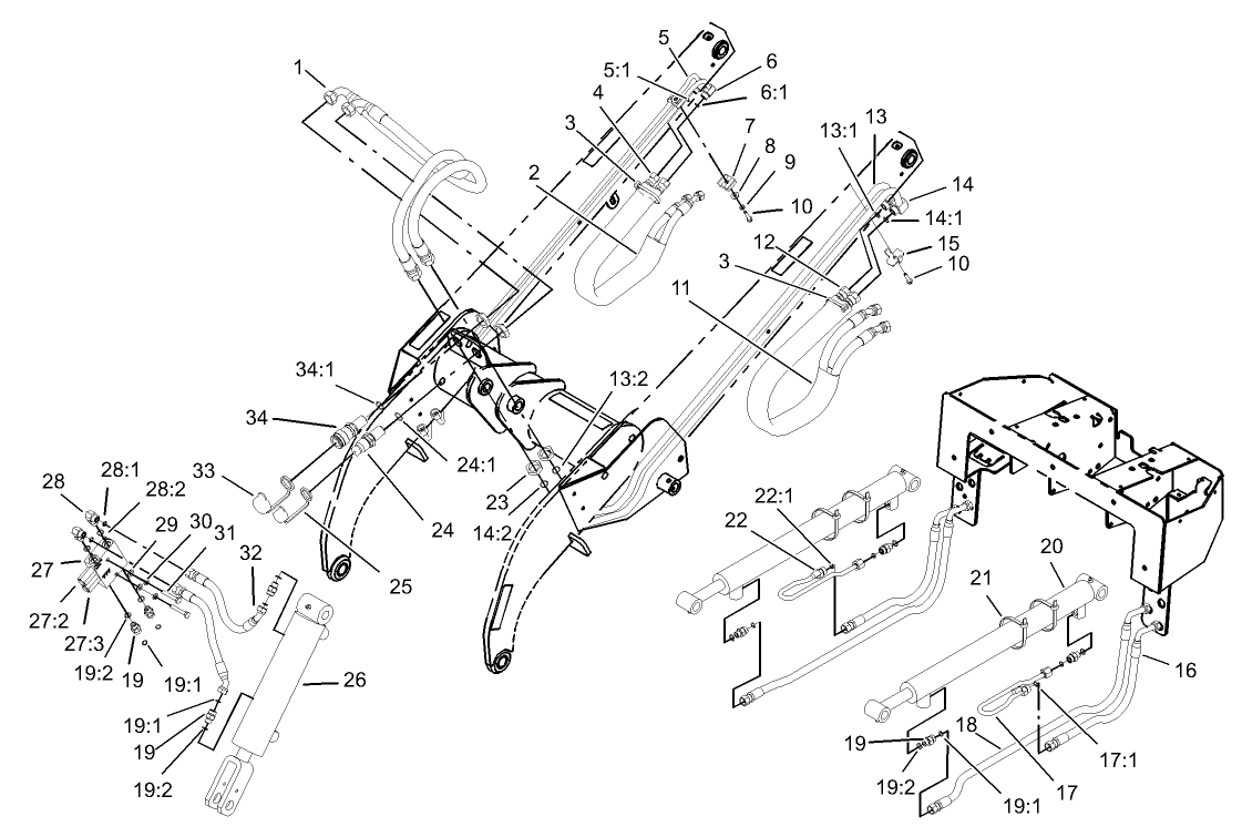 Loader Arm Hydraulic Assembly